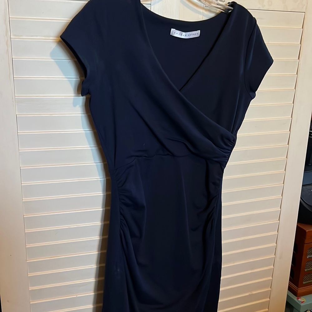 Susana Monaco dark navy blue wrap dress size medium